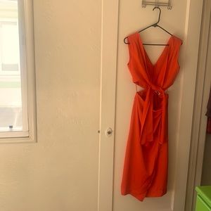 orange cocktail dress